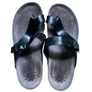 Mephisto Women's Helen Thong Sandal, Black Patent (8 US 38 EU)